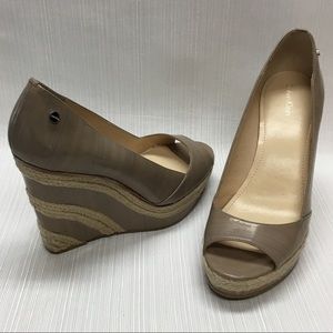 Calvin Klein Exciting Peep Toe Wedge.